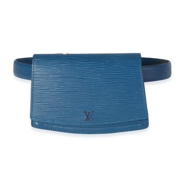 115544 fv Louis Vuitton Vintage Toledo Blue Epi Leather Tilsit Belt Bag