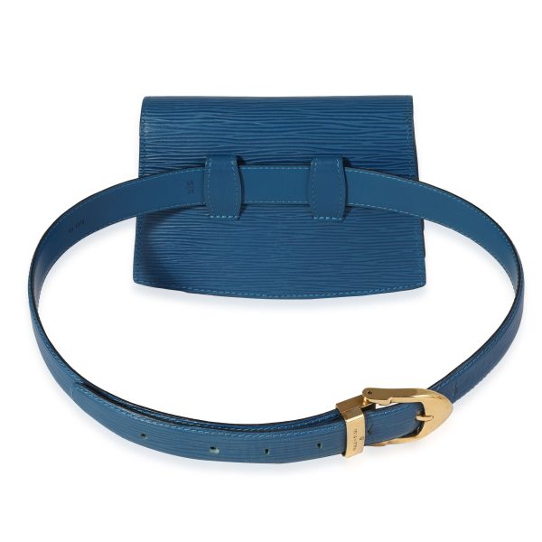 115544 pv Louis Vuitton Vintage Toledo Blue Epi Leather Tilsit Belt Bag