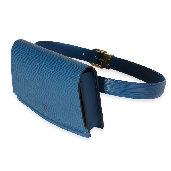 115544 sv Louis Vuitton Vintage Toledo Blue Epi Leather Tilsit Belt Bag