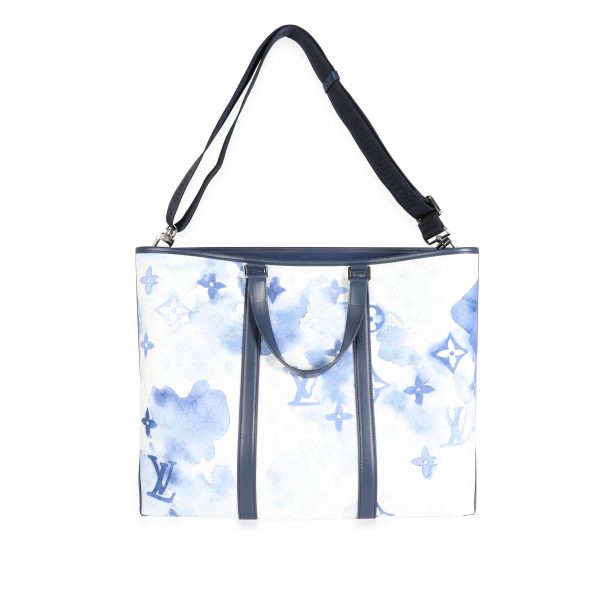 115561 pv Louis Vuitton Limited Edition Blue Watercolor Monogram Coated Canvas Tote GM