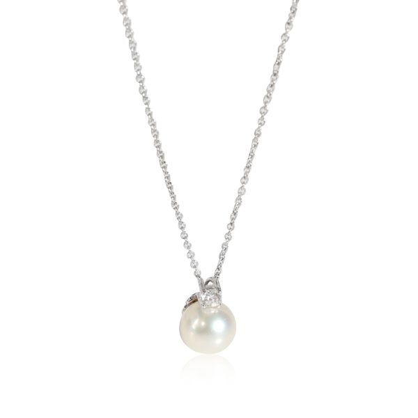 115563 fv Tiffany Co Signature Pearls Diamond Pendant in 18K White Gold