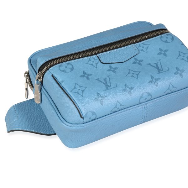 115780 box Louis Vuitton Taigarama Denim Blue Monogram Canvas Taiga Outdoor Bumbag