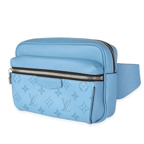 115780 sv Louis Vuitton Taigarama Denim Blue Monogram Canvas Taiga Outdoor Bumbag