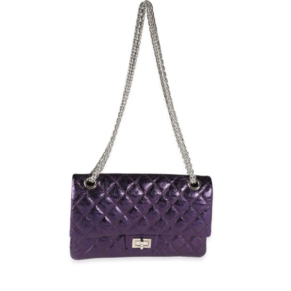 115788 bv 3e7ccba5 bbec 4333 9ba0 e49d1e1665ae Chanel Metallic Purple Quilted Aged Calfskin Reissue 255 225 Double Flap Bag