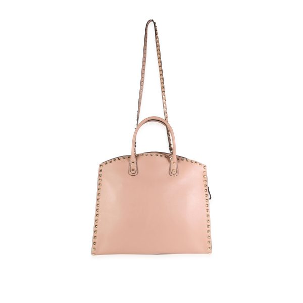 115806 bv Valentino Alpaca Leather Rockstud Dome Shopper