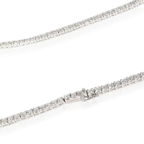 115814 clasp 892fedda 2da2 4389 a15d 554180d34d57 Diamond Tennis Line Necklace in 18k White Gold 83 CTW