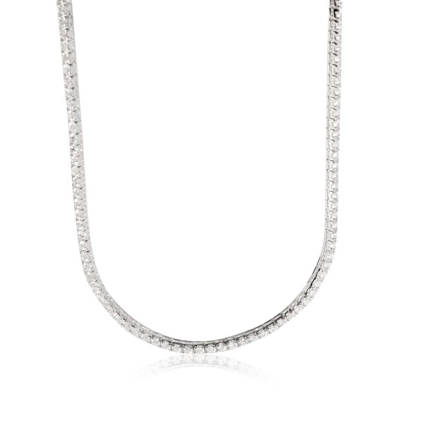 115814 fv ce9d4078 e987 4999 9cd0 897d07859c83 Diamond Tennis Line Necklace in 18k White Gold 83 CTW