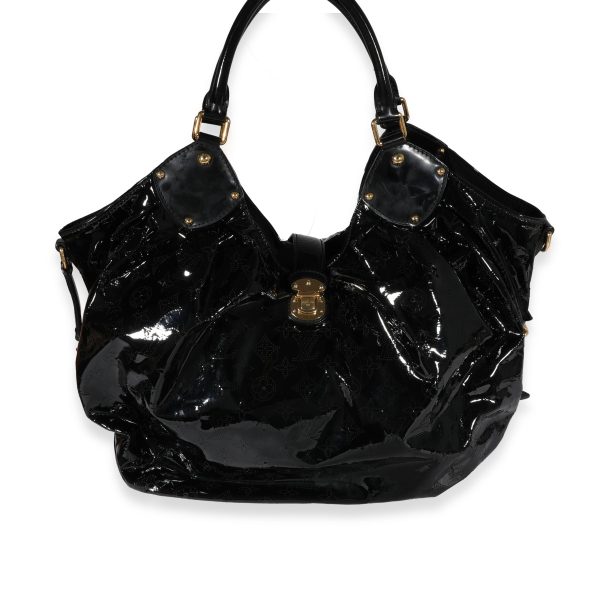 115861 fv 355488e4 4139 44a4 a992 77ab8b0e1466 Louis Vuitton Black Patent Mahina Surya XL Hobo