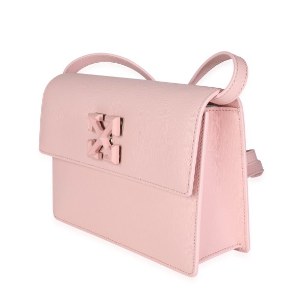 115926 sv Off White Pink Saffiano Leather Jitney 20 Crossbody Bag