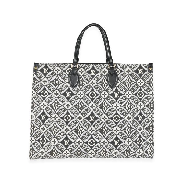 115971 pv Louis Vuitton Black Jacquard Since 1854 Onthego GM