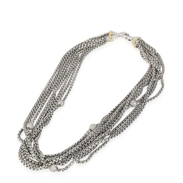 115996 pv David Yurman Diamond Multi Strand Necklace in 18k Yellow GoldSS 08 CTW