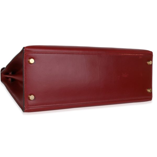 116046 clasp 303b81c2 0eb4 49da 8a33 6ae89d9a8954 Hermès Vintage Rouge H Box Calf Sellier Kelly 32 GHW