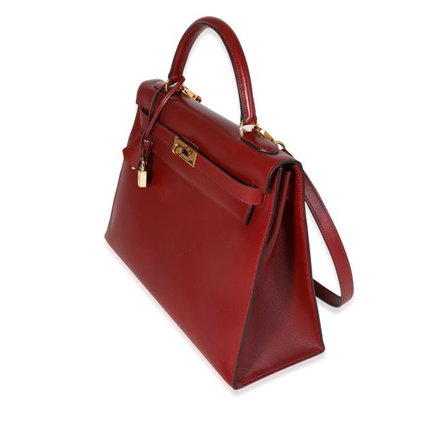 116046 sv f7fdfabd 909d 4ef7 90a3 4a58c8d412b0 Hermès Vintage Rouge H Box Calf Sellier Kelly 32 GHW