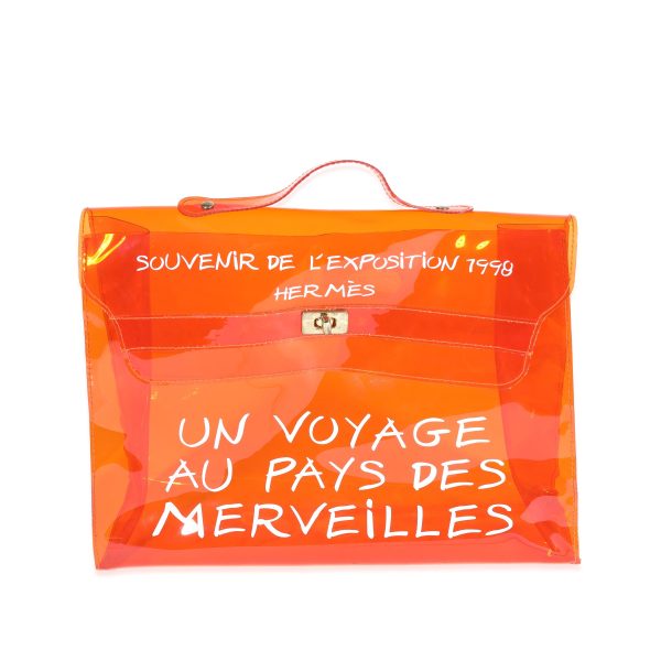 116048 fv 5f2e6b82 9567 41c0 b76c d81058e173ae Hermès Orange Vinyl Souvenir De LExposition Kelly Bag