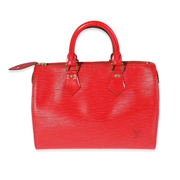 116050 fv Louis Vuitton Red Epi Leather Speedy 25