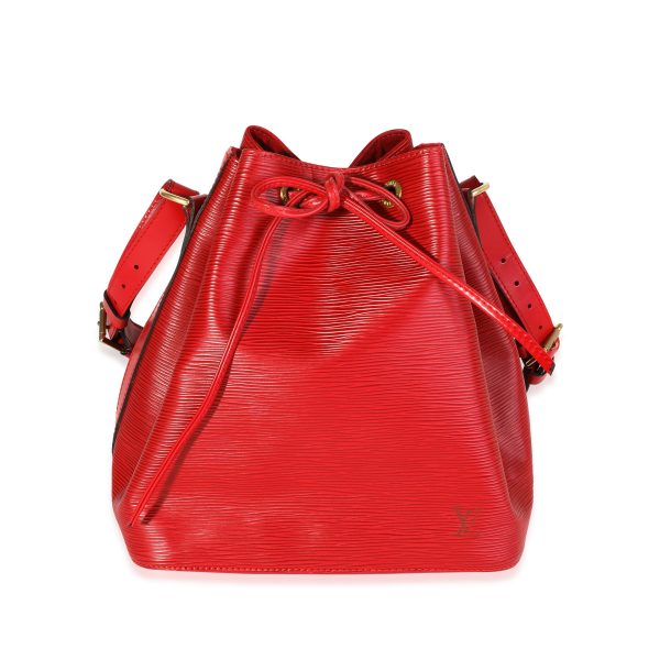 116052 fv 19d28cc2 2671 4d69 bc97 f3f916b6cdbc Louis Vuitton Red Epi Leather Petit Noé Bag