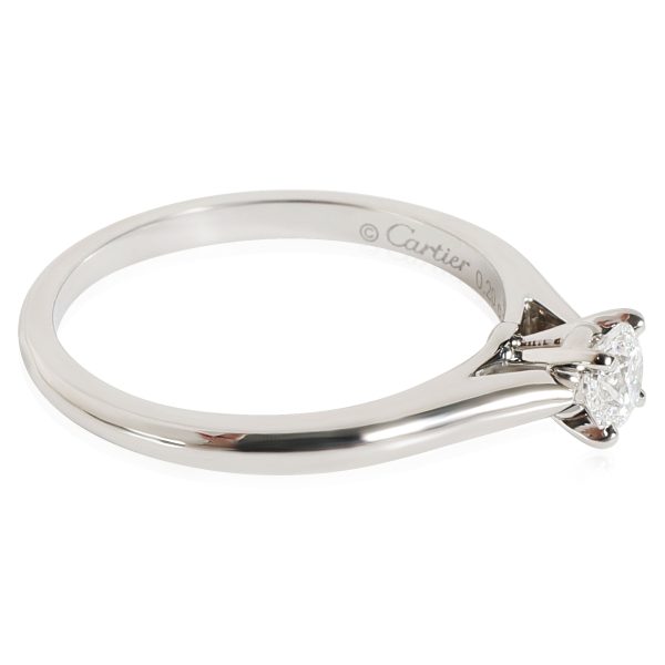 116131 sv Cartier 1895 Diamond Solitaire Ring in 950 Platinum D VVS2 02 CTW