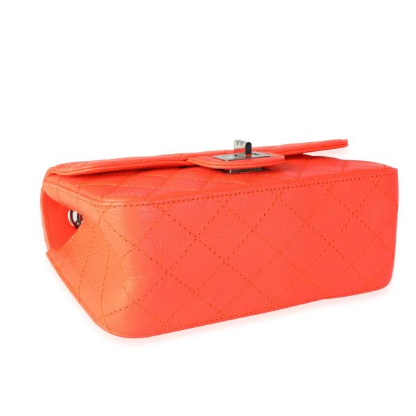 116144 box Chanel Neon Orange Quilted Chévre Leather Reissue 255 224 Bag