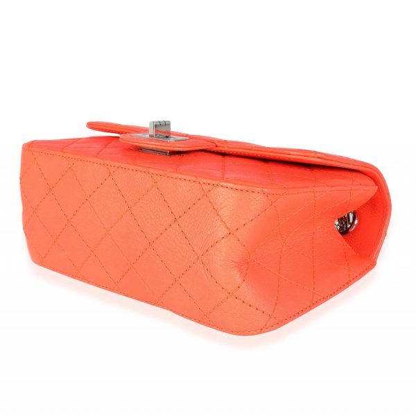 116144 clasp Chanel Neon Orange Quilted Chévre Leather Reissue 255 224 Bag