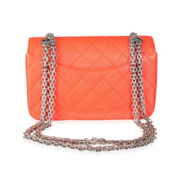 116144 pv Chanel Neon Orange Quilted Chévre Leather Reissue 255 224 Bag