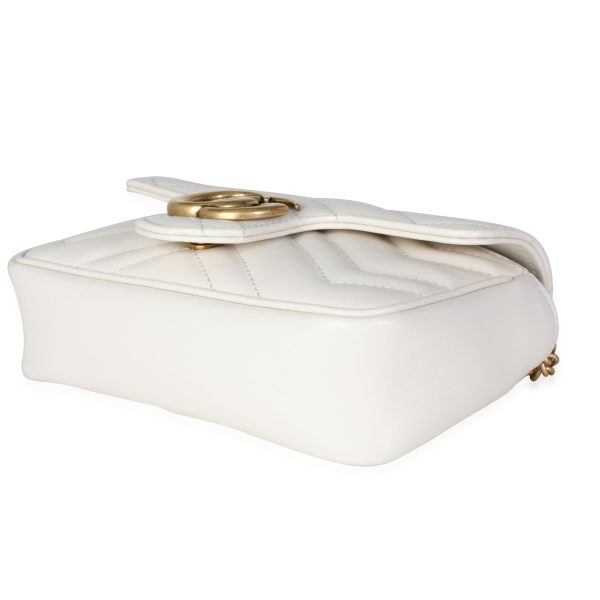 116150 box Gucci White Matelass√© Marmont Super Mini Bag