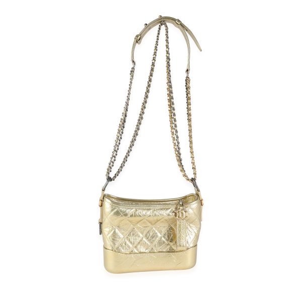 116159 bv 2202ae21 0612 4b47 9183 4514579ce753 Chanel Gold Quilted Calfskin Small Gabrielle Hobo