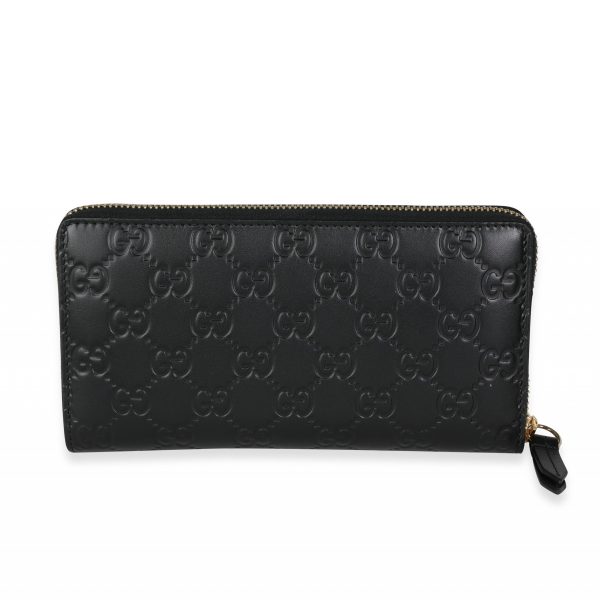 116196 pv 2cf57b67 a6fa 440e b63d 122f7d725f79 Gucci Black Guccissima Zip Around Wallet