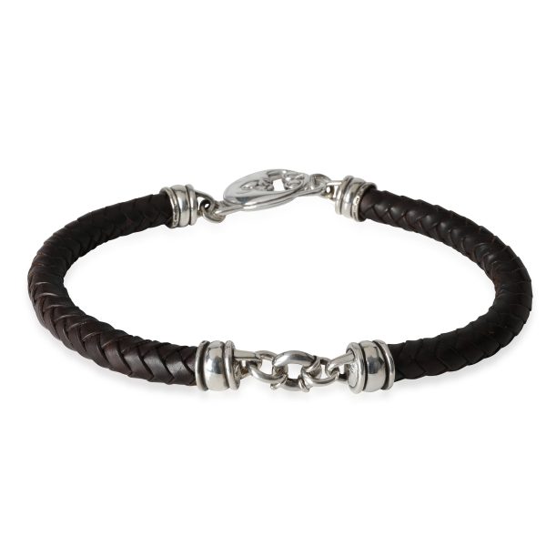 116239 bv d223b5bb 0261 49a6 aa35 93e20d059b75 Kieselstein Cord Man in the Moon Braided Leather Necklace in Sterling Silver