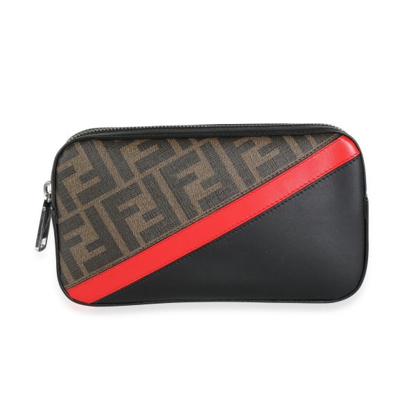 116242 fv 79fc0c66 9b4c 4bd7 91f7 94c0c4a6f3d6 Fendi FF Logo Coated Canvas Red Black Calfskin Micro Camera Bag