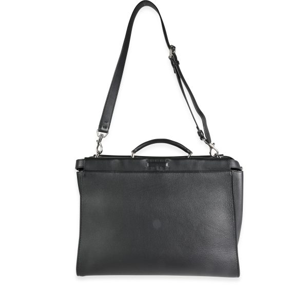 116248 bv 938d6d78 fbf3 4d38 97bd c703cd357abb Fendi Black Leather Peekaboo Monster Large Briefcase Bag