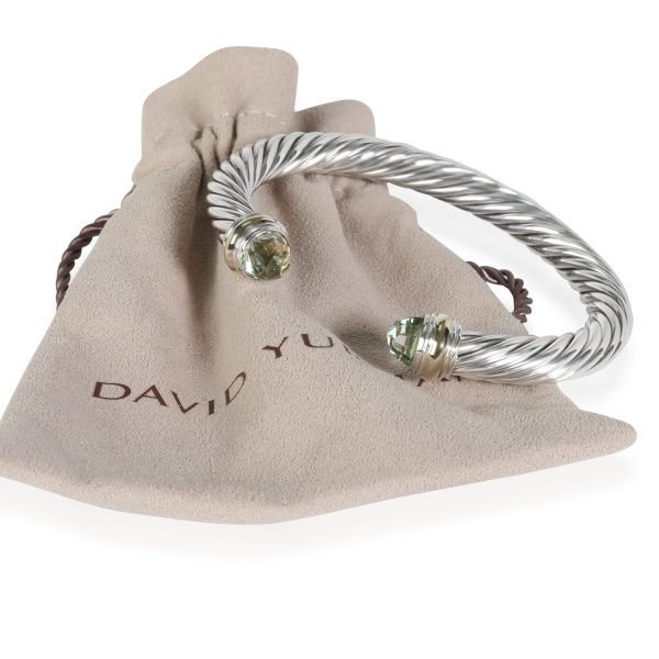 116260 box David Yurman Cable Classic Prasiolite Bracelet in 14k Yellow Gold Silver