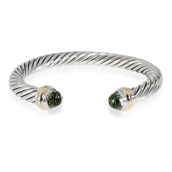 116260 fv David Yurman Cable Classic Prasiolite Bracelet in 14k Yellow Gold Silver