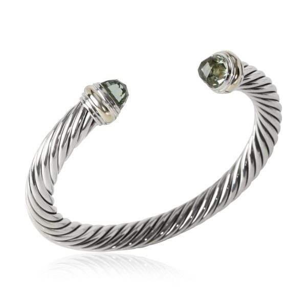 116260 pv David Yurman Cable Classic Prasiolite Bracelet in 14k Yellow Gold Silver