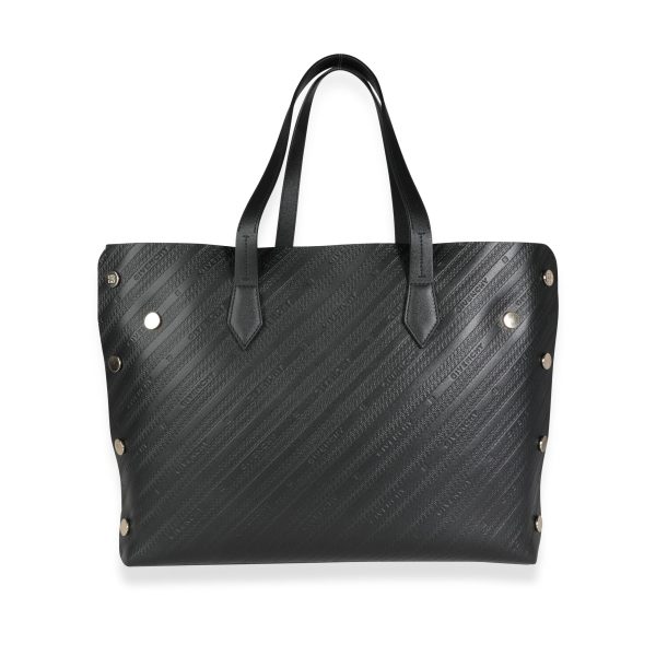 116273 pv Givenchy Black Chain Embossed Medium Bond Shopper Tote