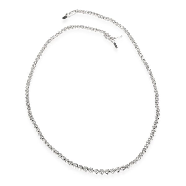 116331 pv Graduated Diamond Tennis Necklace in 18k White Gold 480 CTW