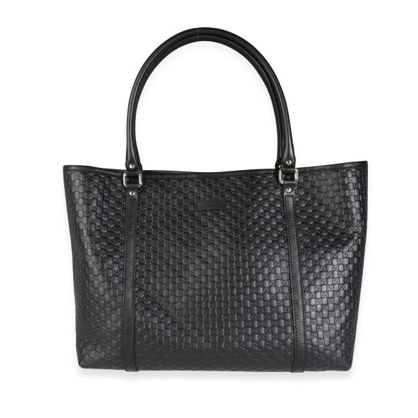 116353 fv Gucci Black Microguccissima Leather Tote