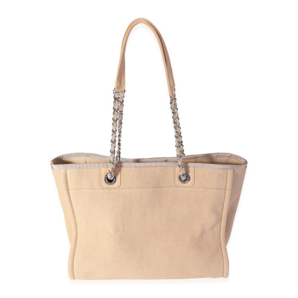 116378 pv Chanel Beige Canvas Small Deauville Tote