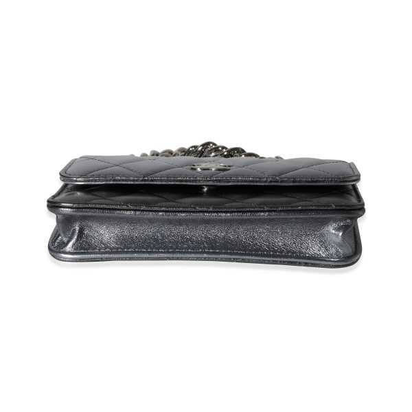 116381 stamp Chanel Metallic Gradient Quilted Lambskin Clutch with Chain