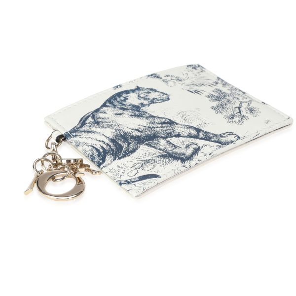 116388 box 0b1ee61c 1860 4822 b053 a48ac37b851b Dior White Calfskin Leather Toile de Jouy Card Holder