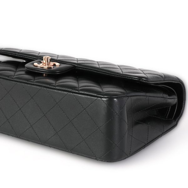 116401 box 711c1eb2 a874 4f25 9a80 ebb3a3cadf86 Chanel Black Quilted Lambskin Medium Classic Double Flap Bag RGHW