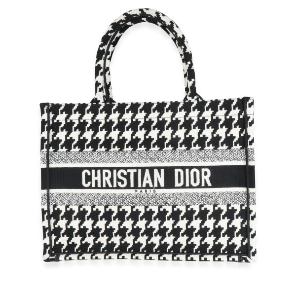 116408 fv 1e6aed72 04b2 48f6 8d5d b62f118d1eff Dior Black White Houndstooth Small Book Tote