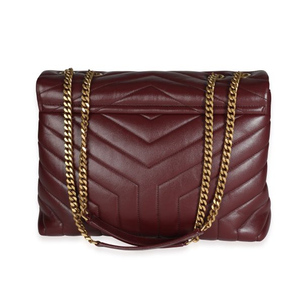 116455 pv 5d712f37 439a 43a7 89ae 4108819c2000 Saint Laurent Rouge Legion Matelassé Y Leather Medium Loulou Bag