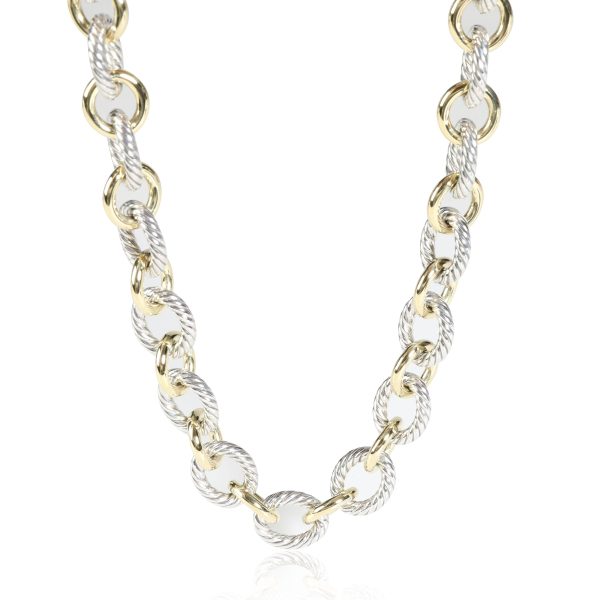 116469 fv David Yurman Chain Collection Oval Link Necklace in 18K GoldSterling