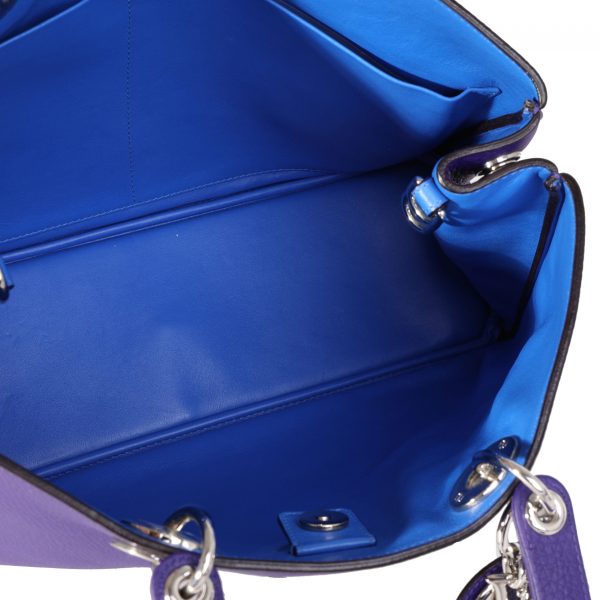 116480 av Dior Purple Grained Calf Diorissimo Large Tote