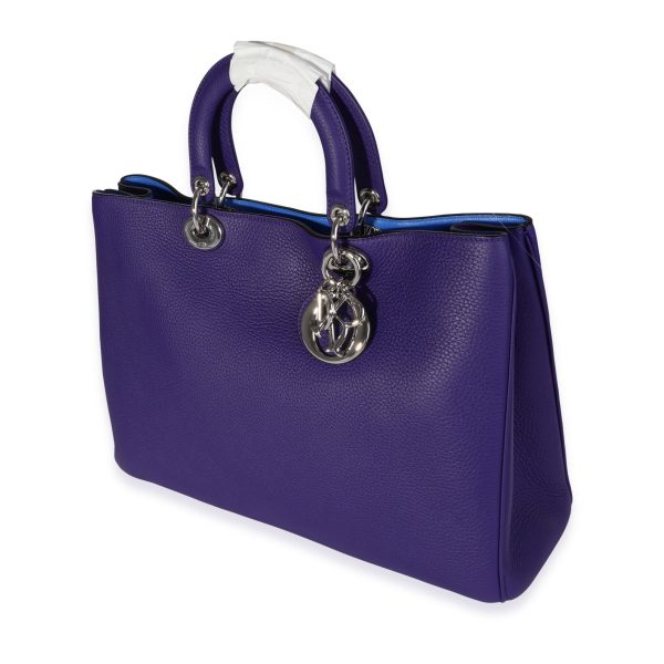 116480 sv Dior Purple Grained Calf Diorissimo Large Tote