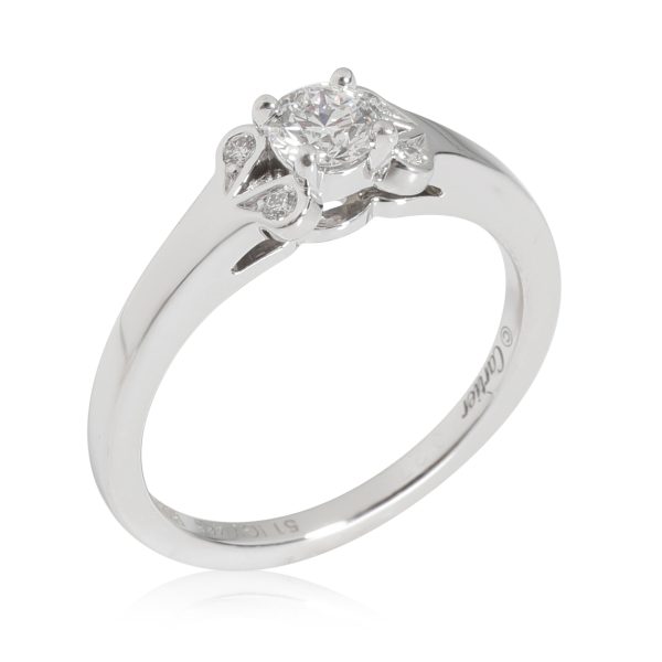 Engagement Ring Platinum Cartier Ballerine Diamond Engagement Ring in Platinum D VS2 03 CTW