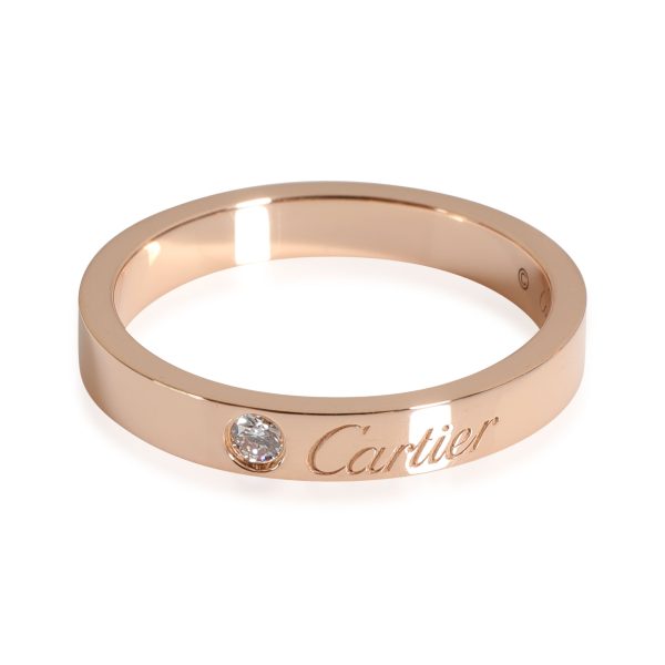 Rings Cartier C De Cartier Diamond Wedding Band in 18k Rose Gold 003 CTW