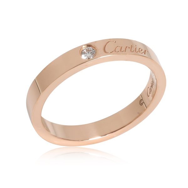 Cartier Cartier C De Cartier Diamond Wedding Band in 18k Rose Gold 003 CTW