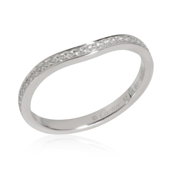 Band Platinum Cartier Ballerine Curved Diamond Band in Platinum 009 CTW