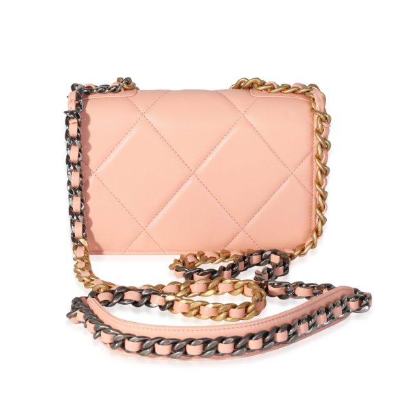 116641 pv Chanel Orange Claire Quilted Lambskin Chanel 19 WOC